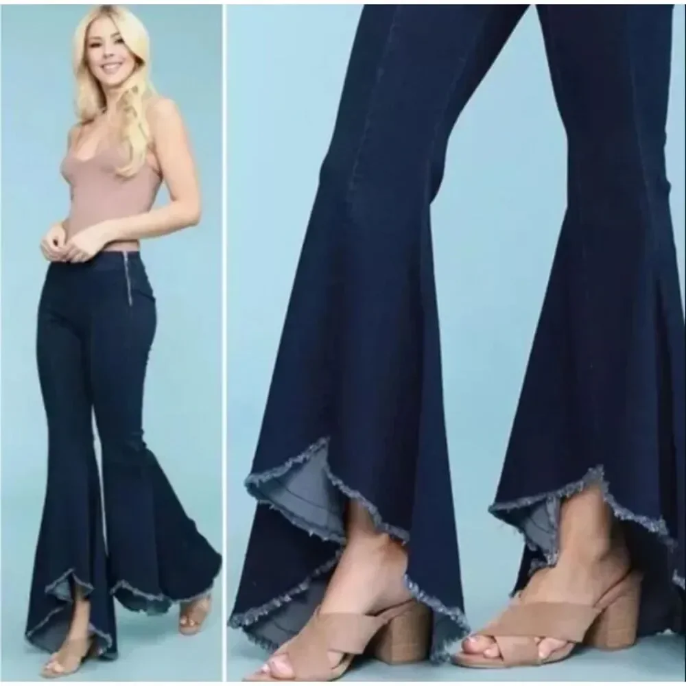 Judy Blue Super Flare Fit Pull On Jeans, Dark Wash Blue, Size 7/28, JB8486 - Picture 2 of 11